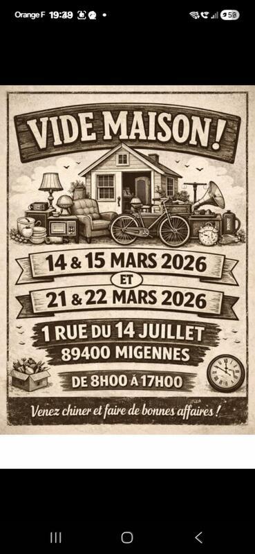 Vide maison migennes