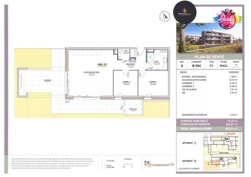 Appartement - 73 m² - 3 pièces