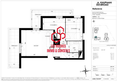 Appartement - 63 m² - 3 pièces