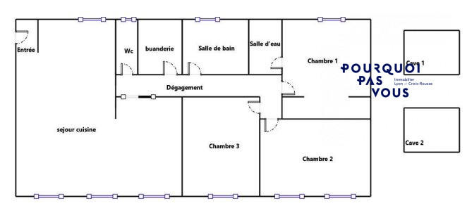 Appartement - 100 m² - 4 pièces