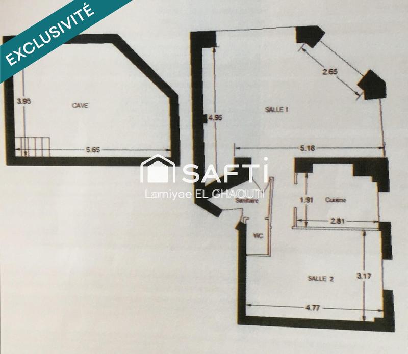 Local commercial - 52 m² - 2 pièces