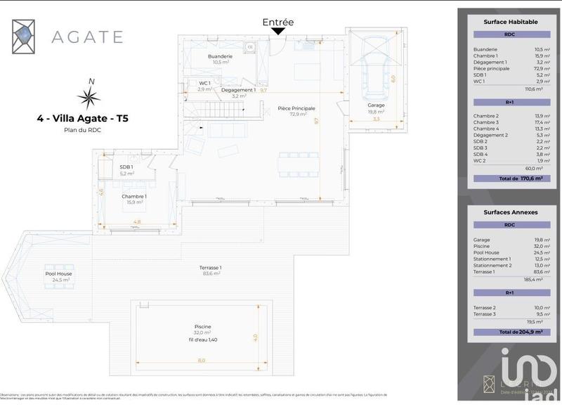 Maison - 170 m² - 5 pièces