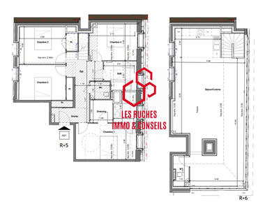 Duplex - 143 m² - 5 pièces