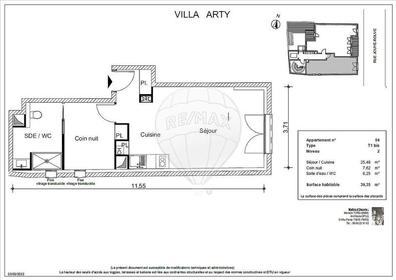 Appartement - 39 m² - 1 pièce