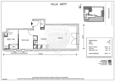 Appartement - 39 m² - 1 pièce