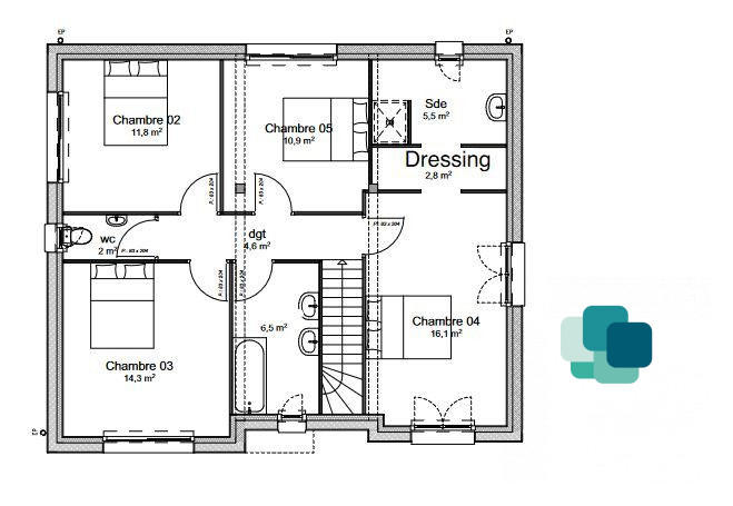 Maison contemporaine - 132 m² - 6 pièces