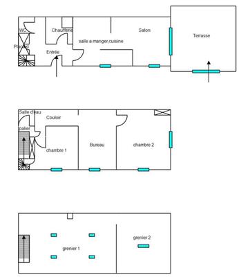 Maison - 83 m² - 4 pièces