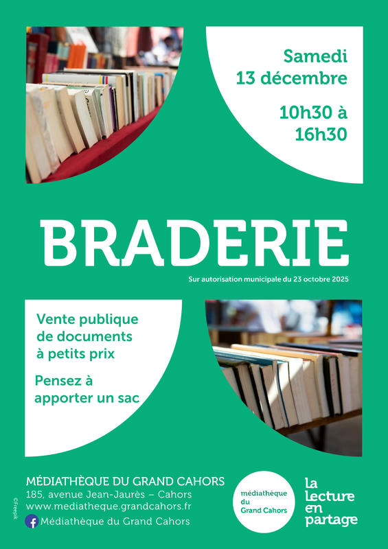 Braderie à la médiathèque du Grand Cahors