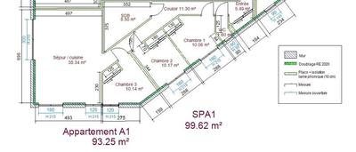 Appartement - 93 m² - 4 pièces