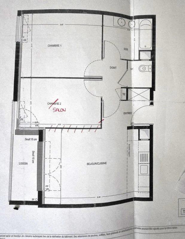 Appartement - 54 m² - 2 pièces