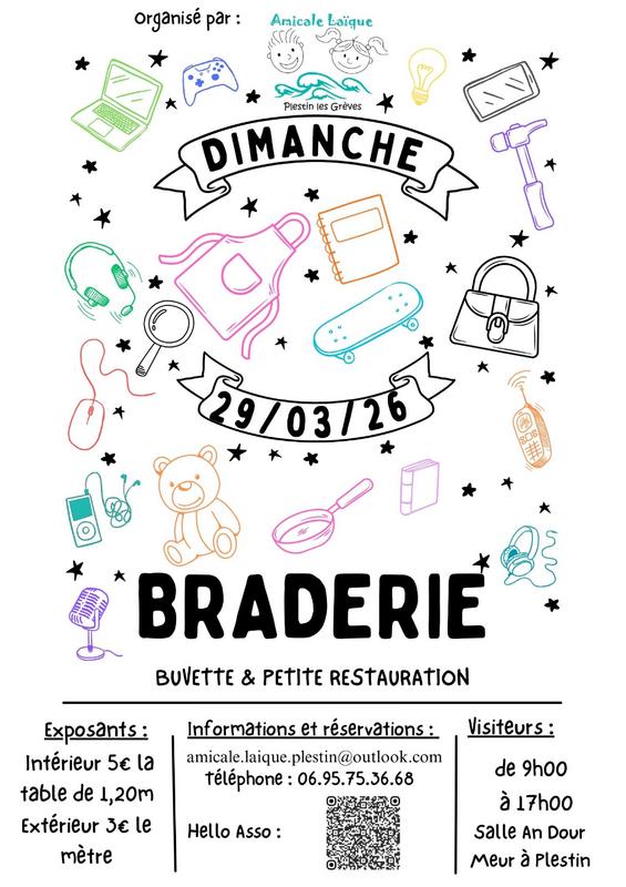 Braderie de l’amicale laïque de l’école de plestin