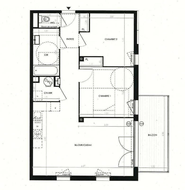 Appartement - 68 m² - 3 pièces