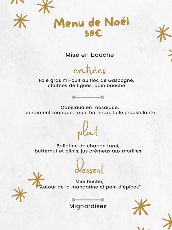 Menu de Noël