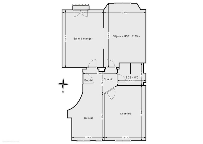 Appartement - 51 m² - 3 pièces