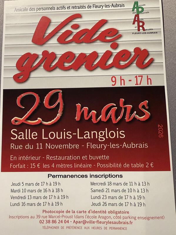 Vide grenier en intérieur