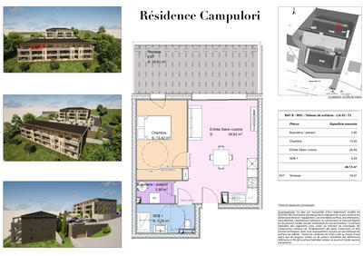 Appartement - 46 m² - 2 pièces