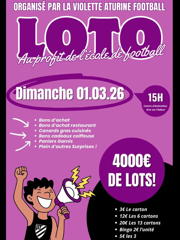 Super loto de la Violette Aturine Football