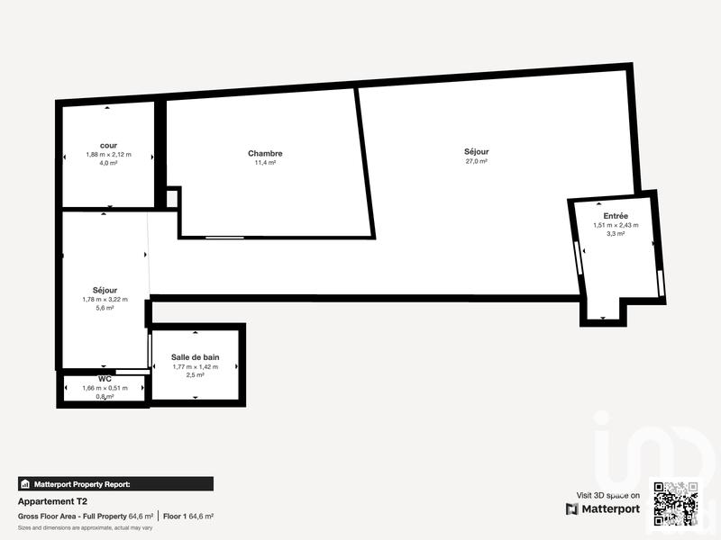Appartement - 51 m² - 2 pièces