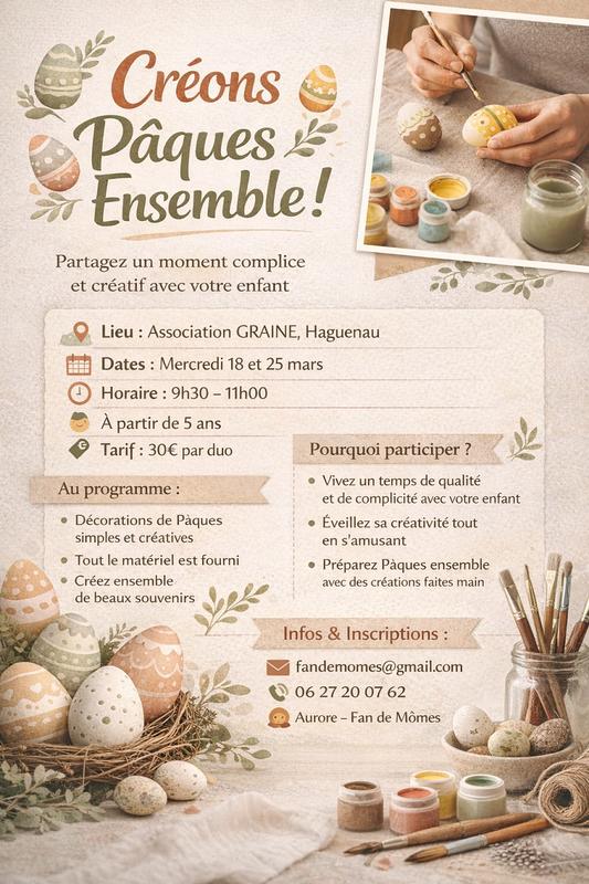 Atelier créatif  en duo