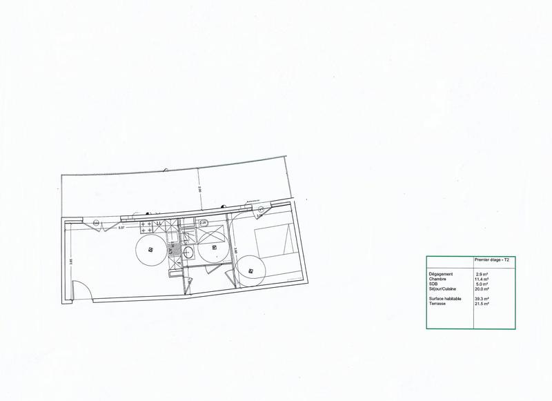 Appartement - 39 m² - 2 pièces