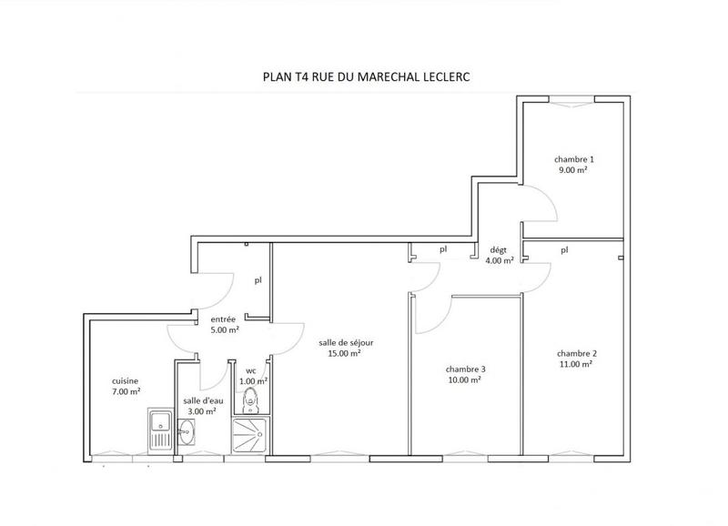 Appartement - 58 m² - 4 pièces