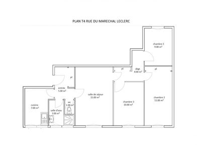 Appartement - 58 m² - 4 pièces