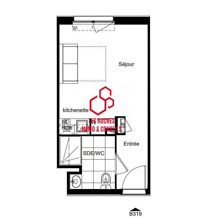 Appartement - 24 m² - 1 pièce