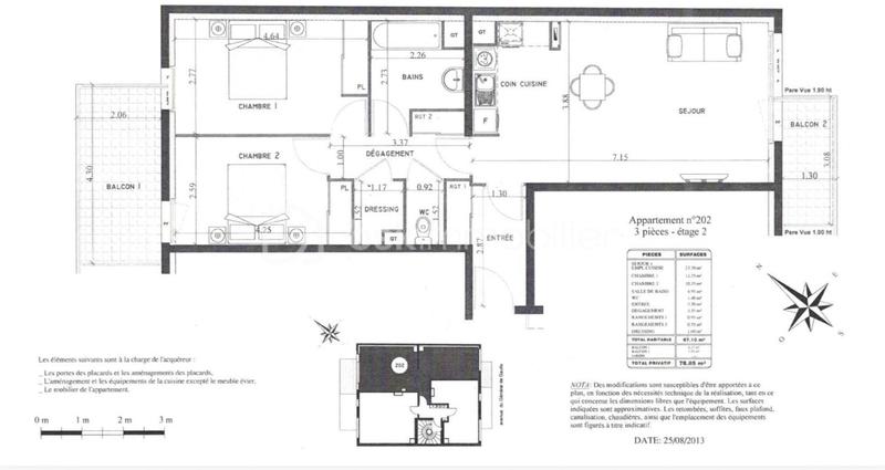 Appartement - 66 m² - 3 pièces