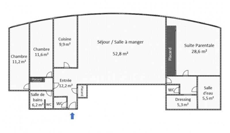 Appartement - 156 m² - 6 pièces