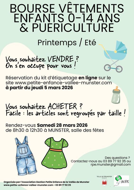 Bourse vêtements enfants et puériculture