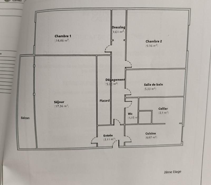 Appartement - 67 m² - 3 pièces