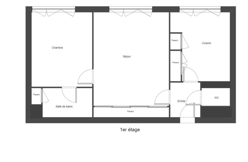 Appartement - 51 m² - 2 pièces