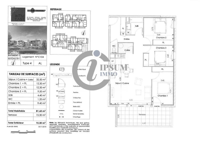 Appartement - 82 m² - 4 pièces