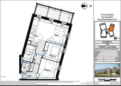 Appartement - 63 m² - 3 pièces