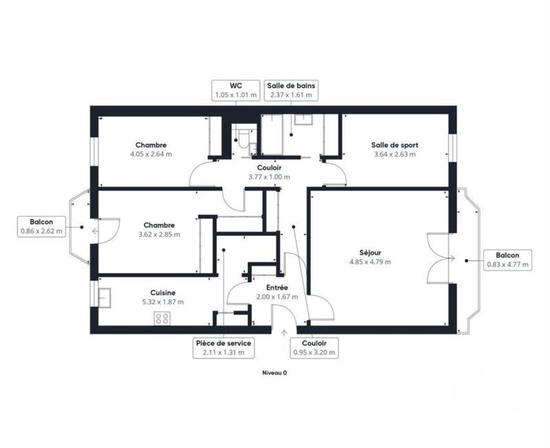 Appartement - 91 m² - 4 pièces