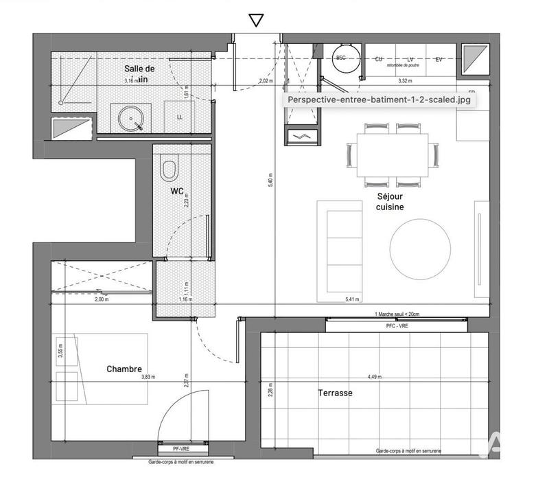 Appartement - 48 m² - 2 pièces