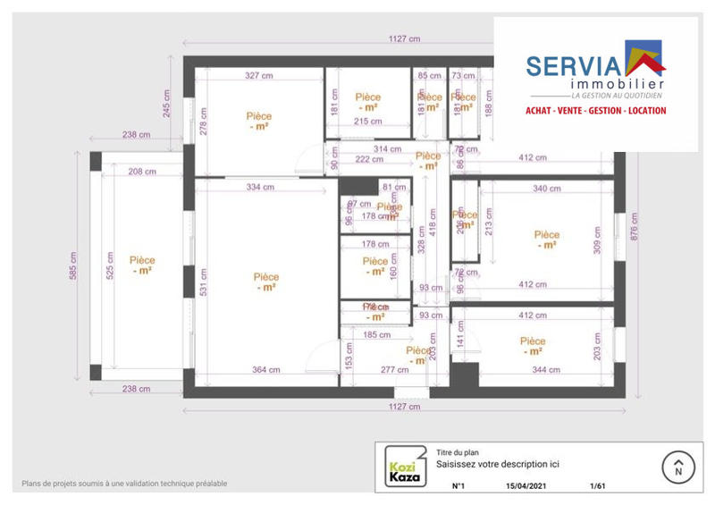 Appartement - 80 m² - 4 pièces