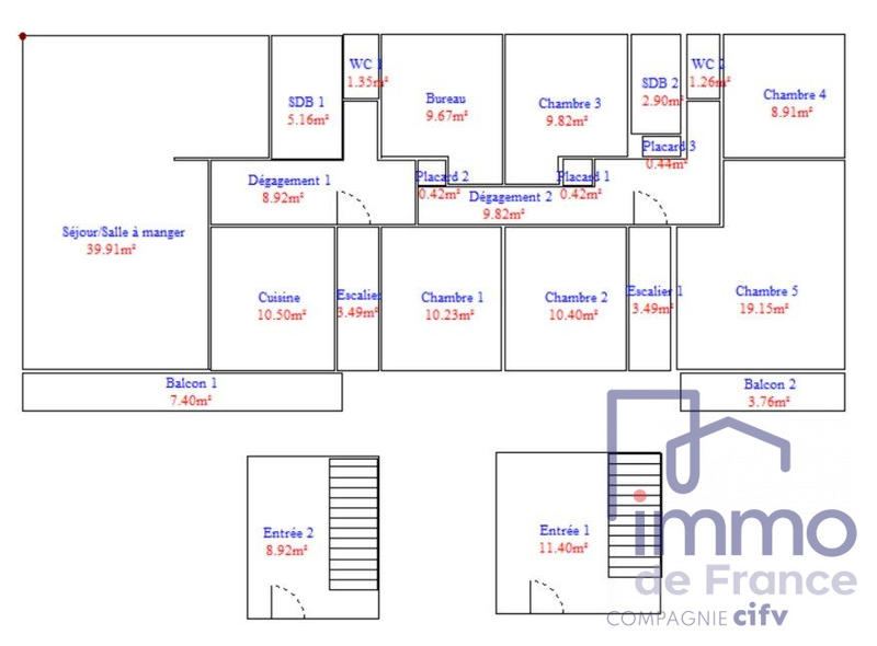 Maison - 164 m² - 7 pièces