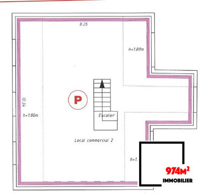 Local commercial - 155 m² - 3 pièces