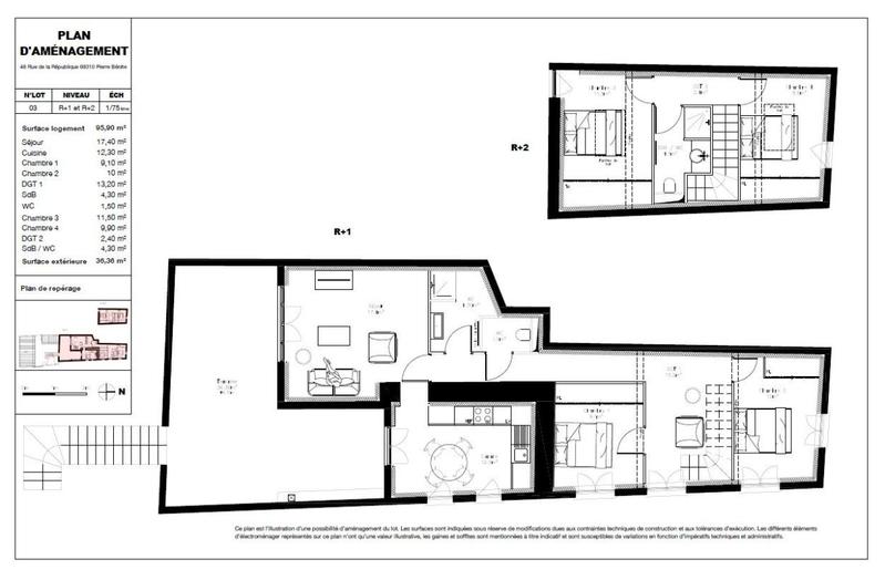 Duplex - 96 m² - 5 pièces