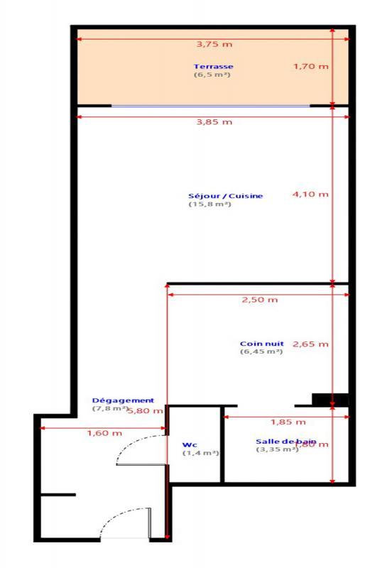 Studio - 34 m² - 1 pièce