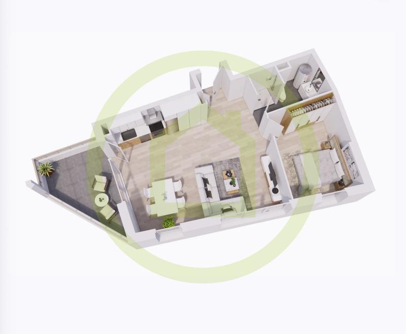 Appartement - 49 m² - 2 pièces