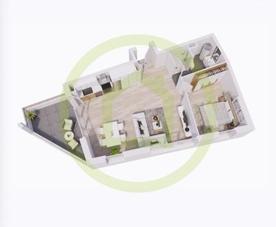 Appartement - 49 m² - 2 pièces