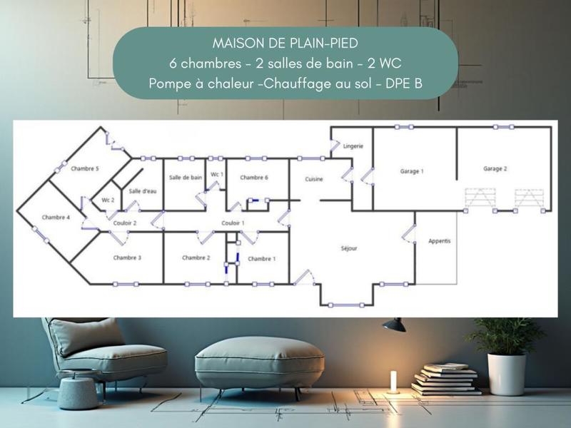Maison - 164 m² - 8 pièces