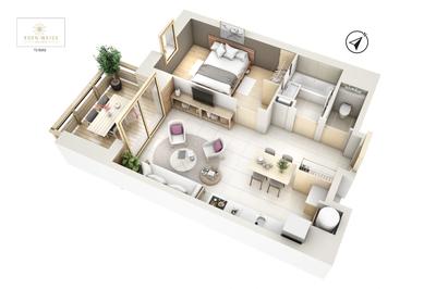 Appartement - 44 m² - 2 pièces