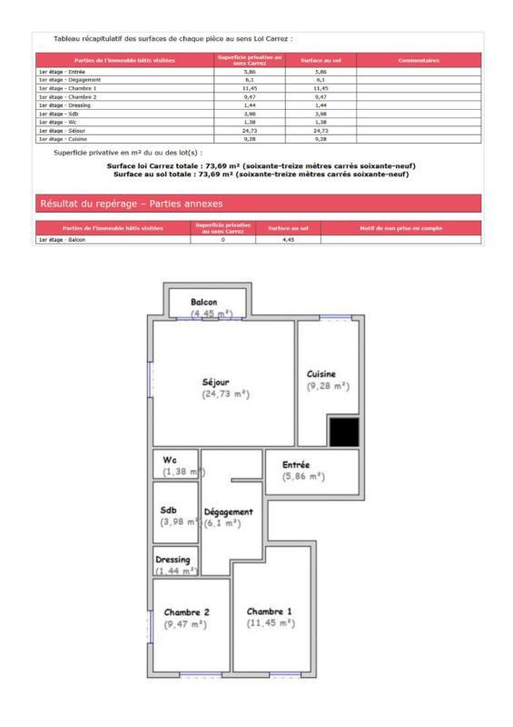 Appartement - 74 m² - 3 pièces