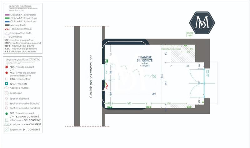 Studio - 14 m² - 1 pièce