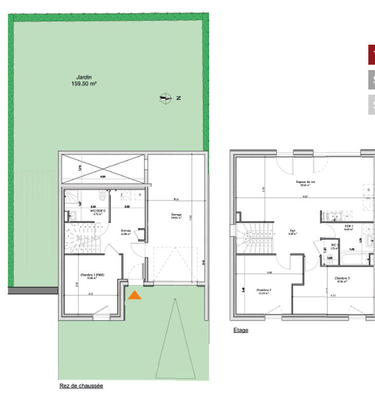 Maison - 95 m² - 4 pièces