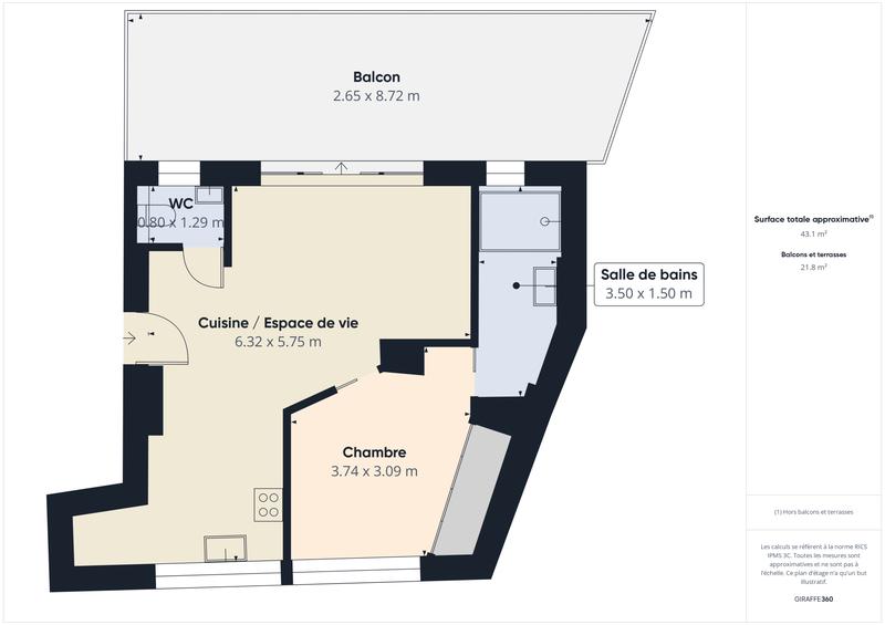 Appartement - 41 m² - 2 pièces