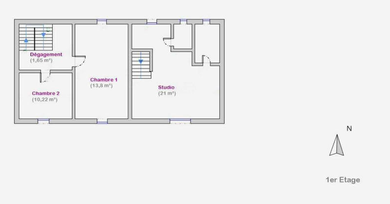 Maison - 80 m² - 5 pièces